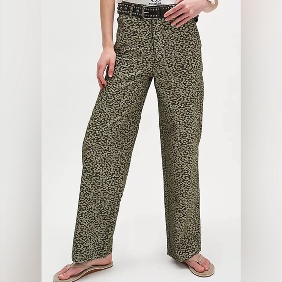FP Movement by Free People Green Patterned Wide Leg Pants 100% cotton - Picture 9 of 16